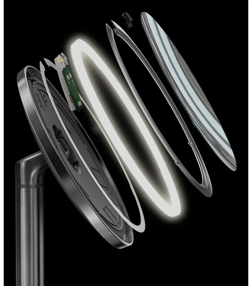 Kozmetikai tükör világítással-nagyítós (ötszörös) ø 20 cm Sensor Trio – simplehuman