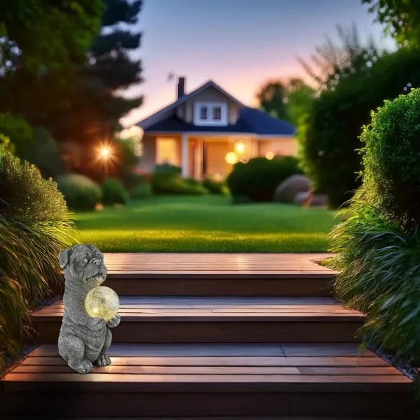 Globo 33889 - LED napelemes dekoráció LED/0,02W/3V IP44 kutya