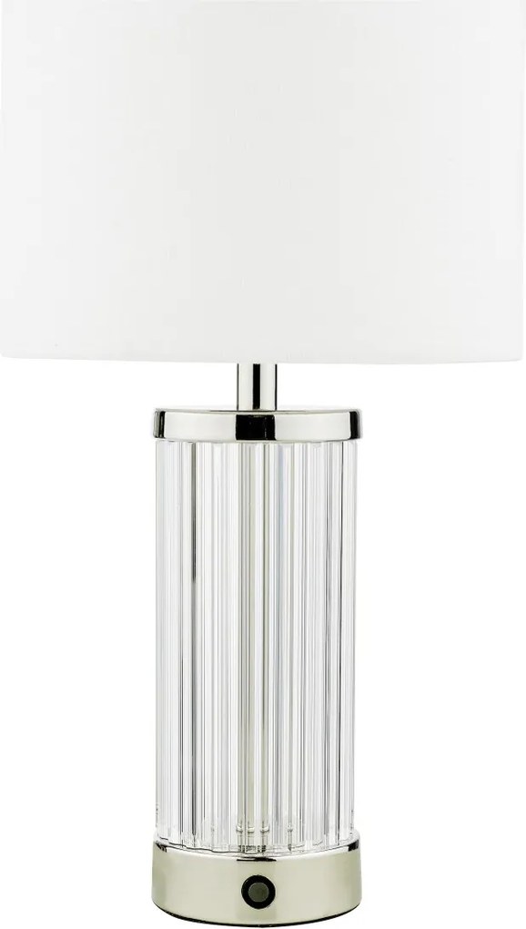 Dar Lighting modern asztali lámpa enrico polírozott nikkel darenr4138