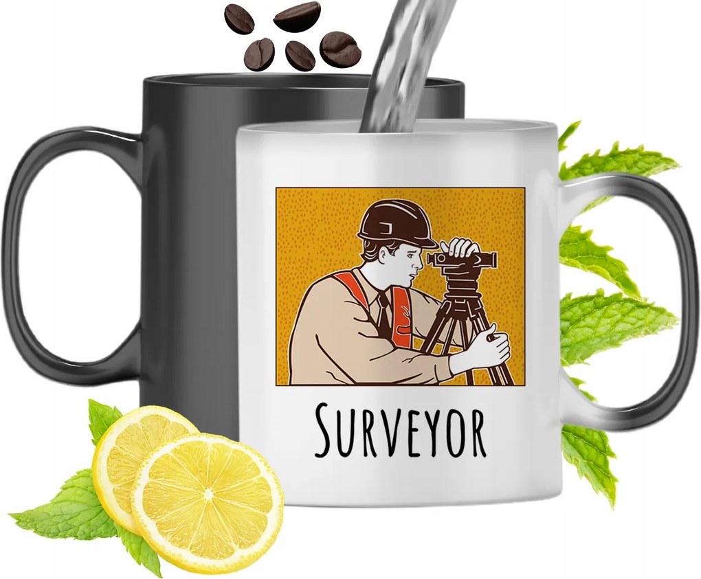 Mágikus Bögre Földmérőknek Színváltós Nyomtatott Fényképpel