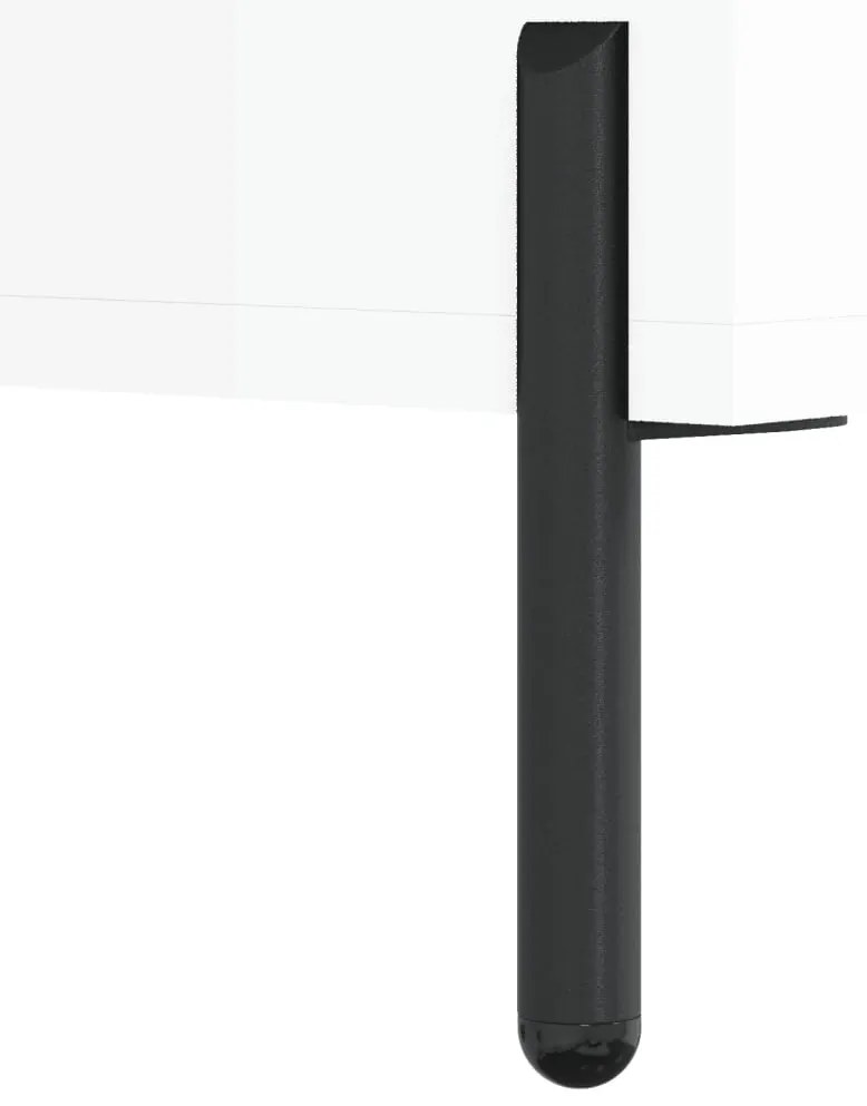magasfényű fehér szerelt fa polcos szekrény 69,5 x 32,5 x 90 cm