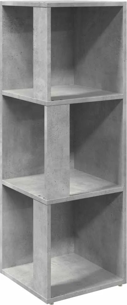vidaXL betonszürke szerelt fa sarokszekrény 33 x 33 x 100 cm