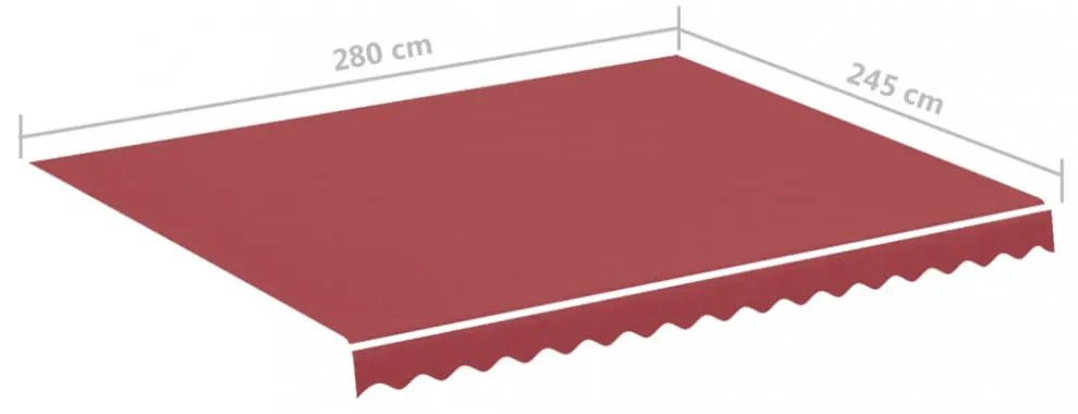 burgundi vörös csere napellenző ponyva 3 x 2,5 m