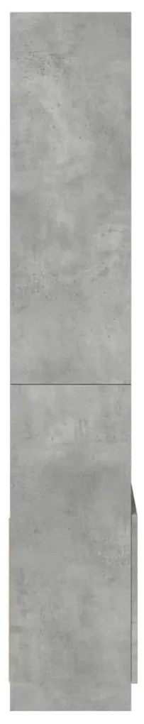 betonszürke szerelt fa magasszekrény 63 x 33 x 180 cm