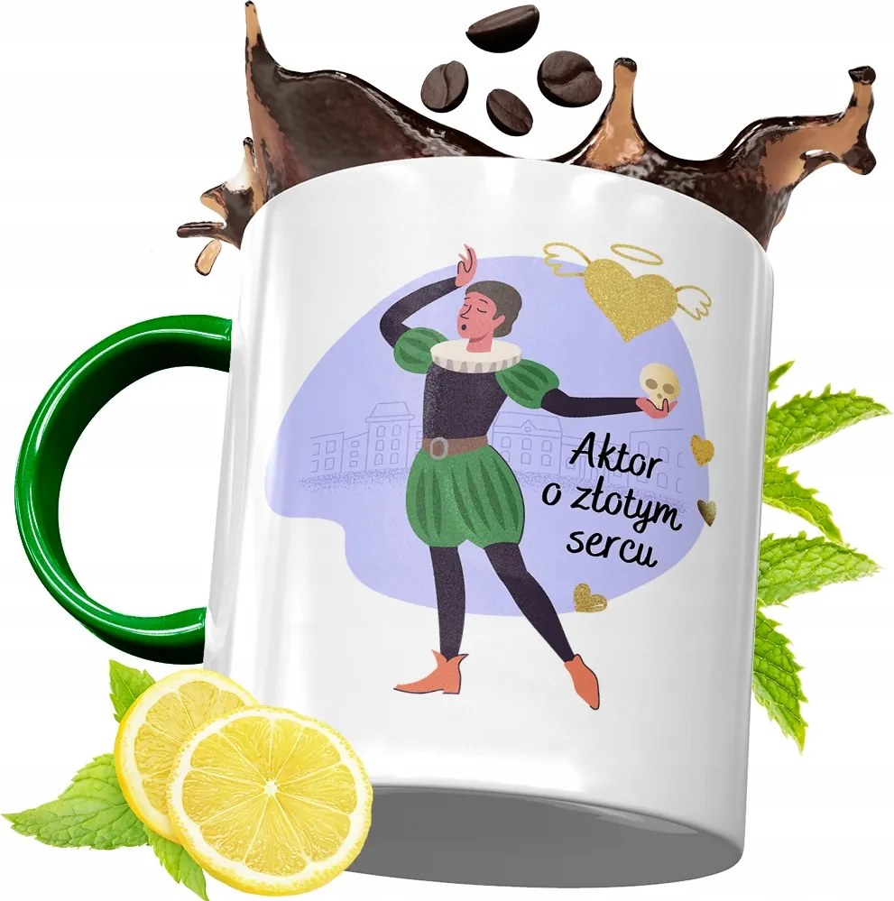 Zöld Bögre Színésznek Születésnapra Ajándék fényképes nyomtatással