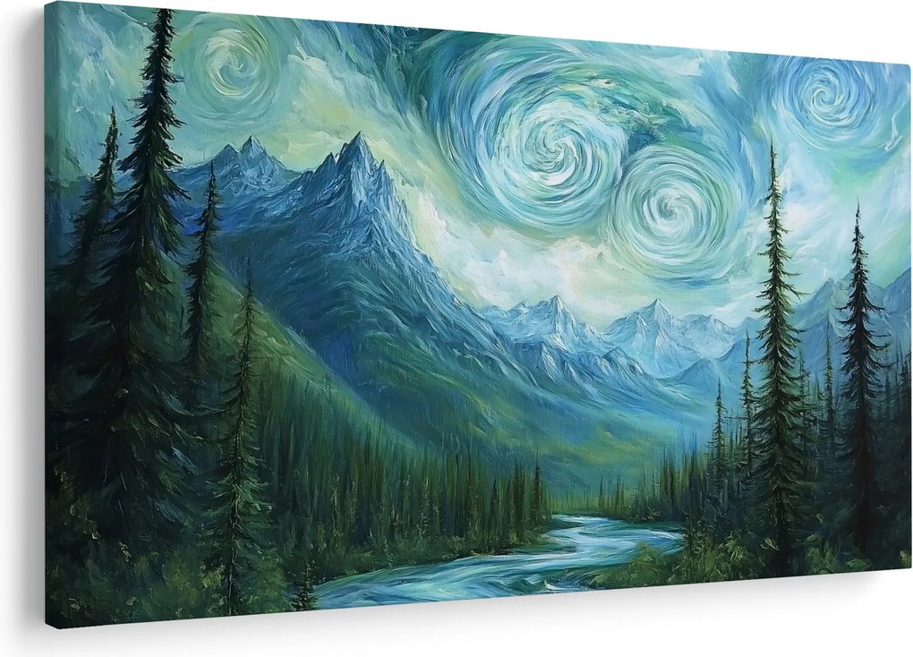 Kép - Táj Van Gogh érintésével (90x60 cm)