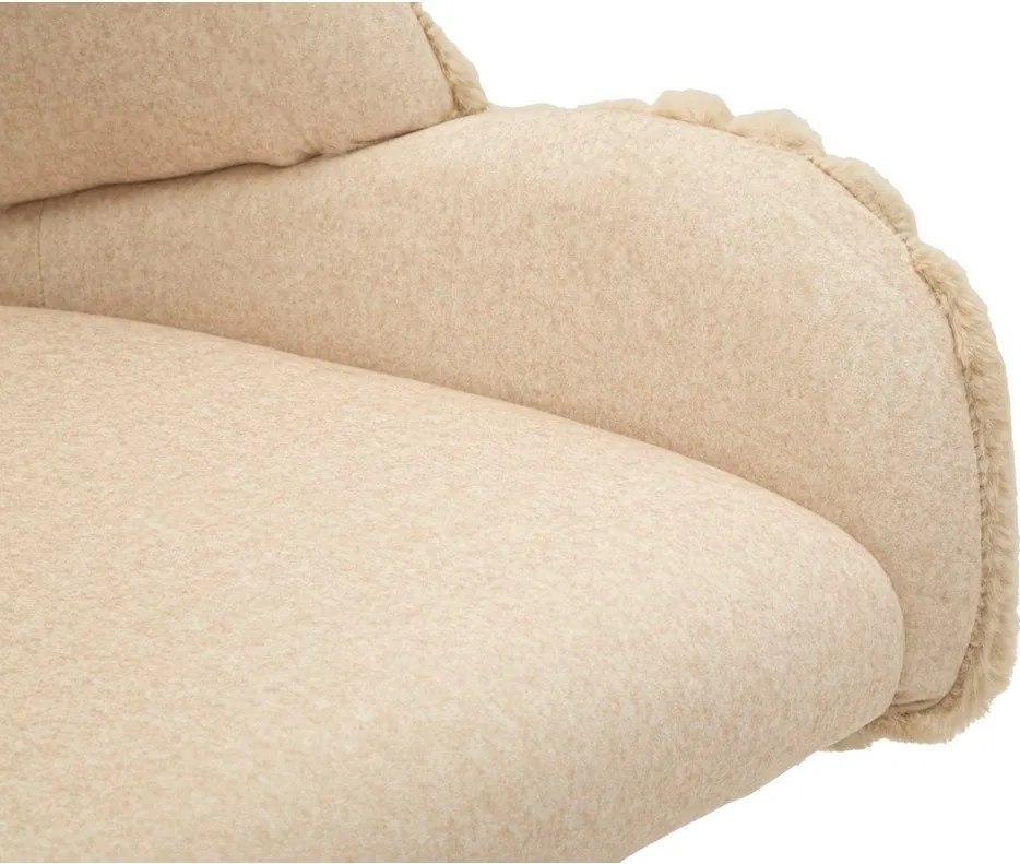 Krémszínű kárpitozott karfás étkezőfotel szett 2 db-os Stockholm – Mauro Ferretti