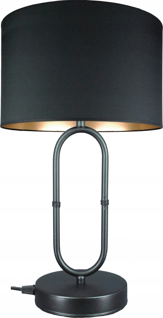 Asztali Lámpa Golden Fekete Lámpabúra Arany Belsővel Modern Lámpa