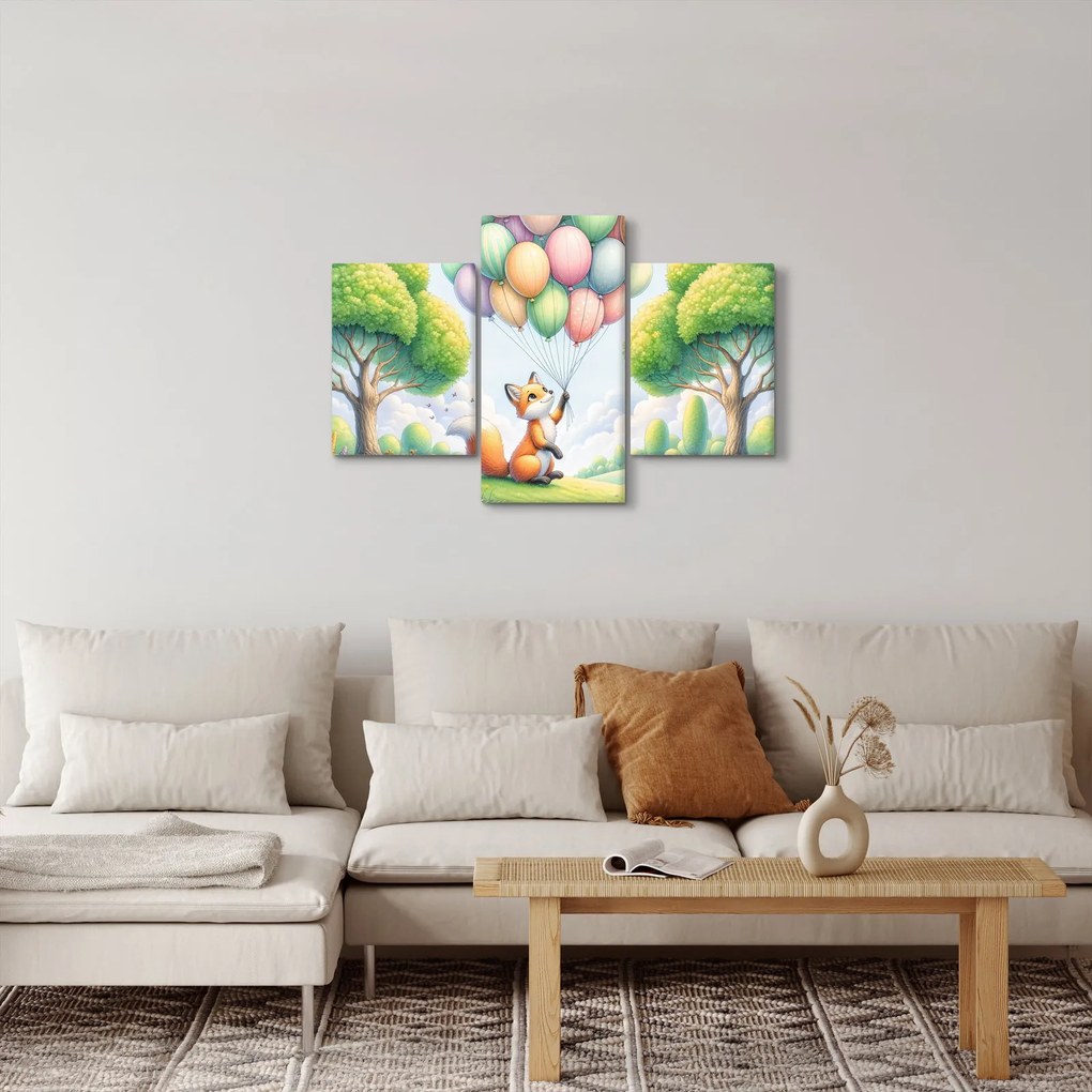 Kép – Boldog róka (90x60 cm)