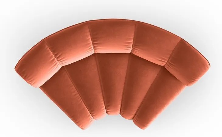 Rózsaszín bársony kanapé modul (variálható sarok) Lupine – Micadoni