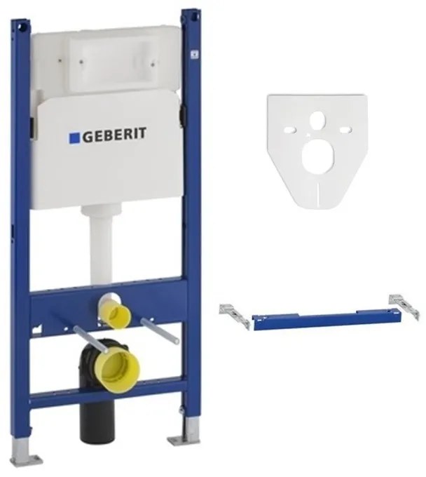 Akasztókészlet GEBERIT Duofix Basic + WC TEO Peremnélküli 51 x 35 cm + lassan eső deszka Slim, fehér, 3385XX00 + 39070100