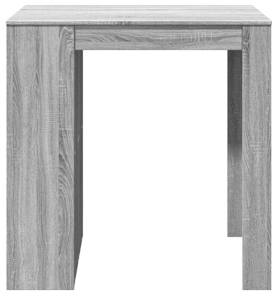 szürke sonoma színű szerelt fa bárasztal 102 x 70 x 103,5 cm