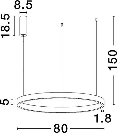 NOVALUCE 9345664 ELOWEN Modern Led Függesztett Lámpa LED IP20