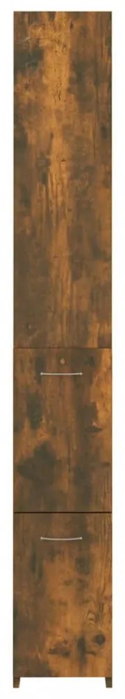 füstös tölgy színű szerelt fa fürdőszobaszekrény 25x26,5x170 cm