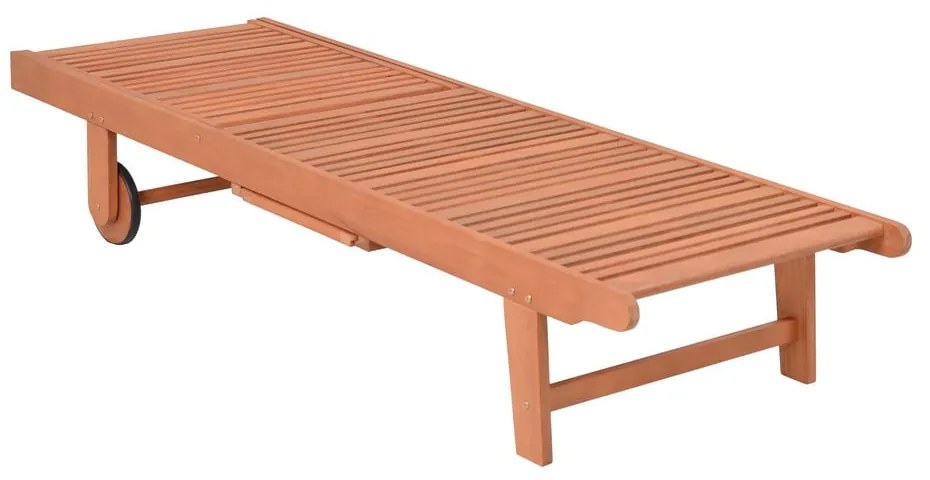 Krémszínű-natúr színű tömörfa kerti napozóágy San Diego – Garden Pleasure