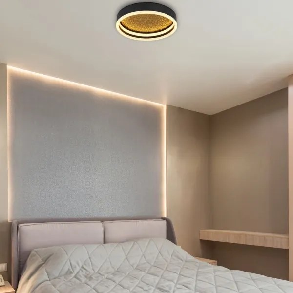 Globo 48460-24 - LED Mennyezeti lámpa HEDI LED/24W/230V á. 30 cm fekete