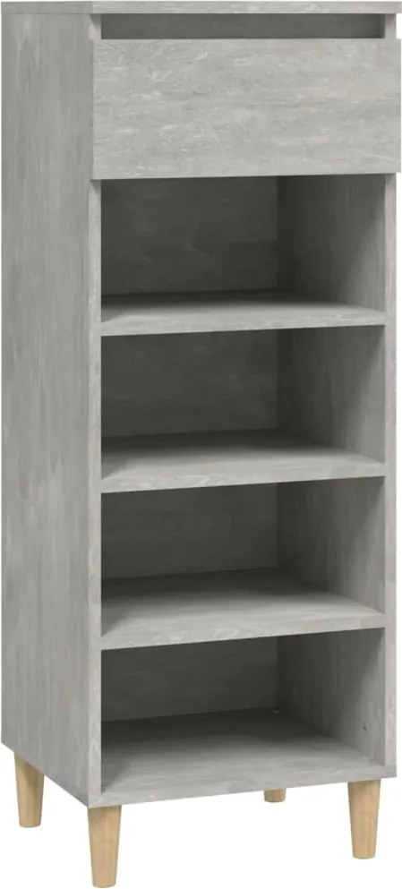 vidaXL betonszürke szerelt fa cipőszekrény 40 x 36 x 105 cm