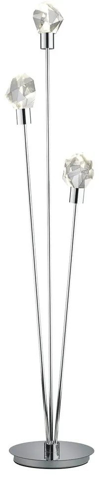 Ezüstszínű LED állólámpa üveg búrával (magasság 150 cm) Verano – Trio Select