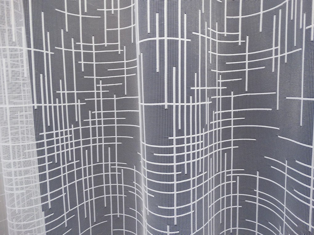 Mg Függöny jacquard 35941 Fehér 250cm 0,5m ólom