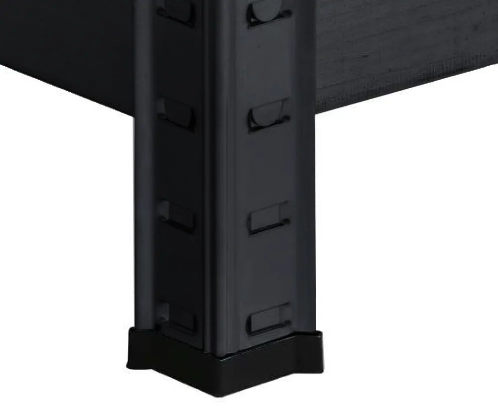 Nagy teherbírású polc 150x70x30 cm 150 kg fekete