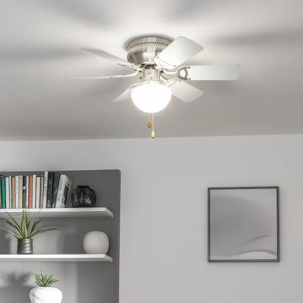 ZEVENTI - Mennyezeti ventilátor GALDANA 1xE27/60W/230V szürke/fehér