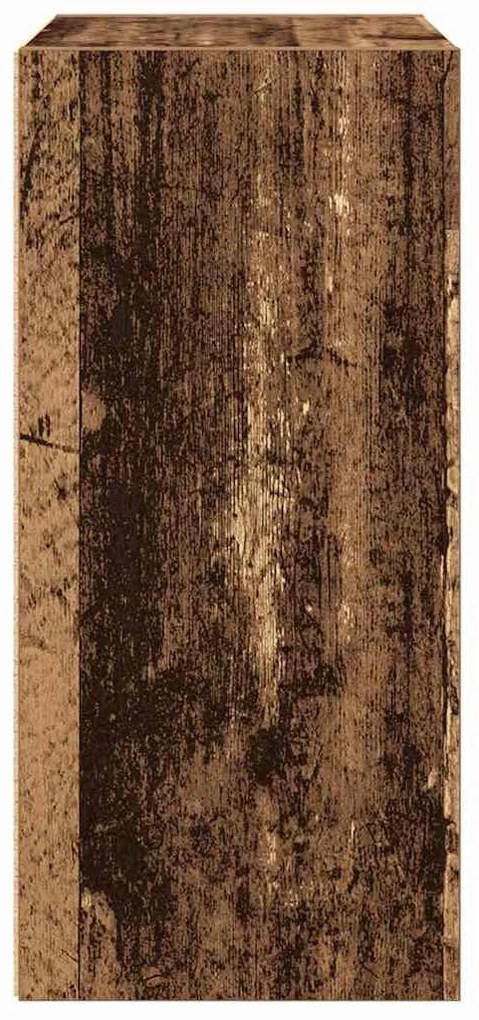 antik fa színű szerelt fa könyvespolc 31x24x52 cm