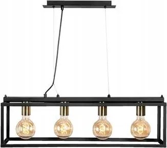 Függőlámpa x4 fekete 120x75x29 cm