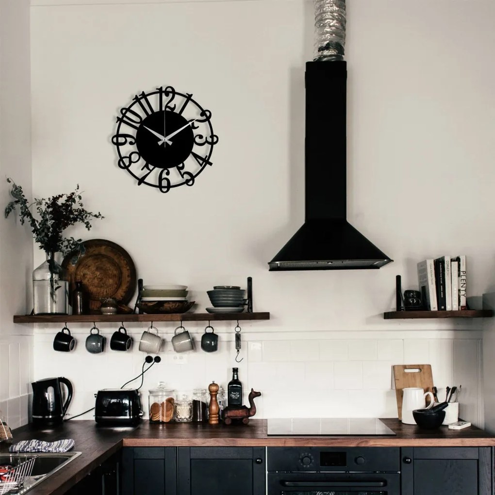 Enzoclock fém falióra, 48×48 cm – S006