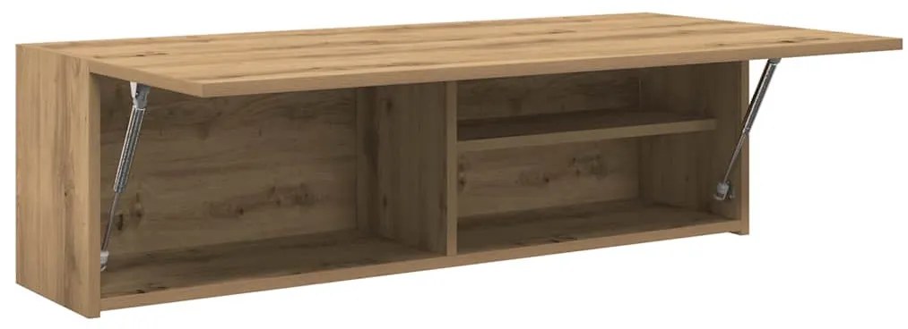kézműves tölgy szerelt fa fali fürdőszobaszekrény 100x25x30 cm
