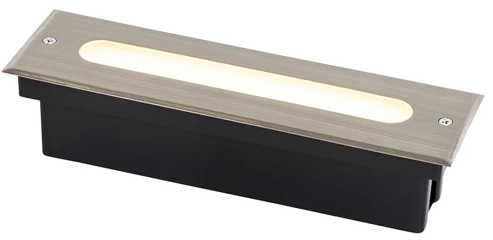 Modern talajszpot acél 30 cm LED-del IP65 - Eline