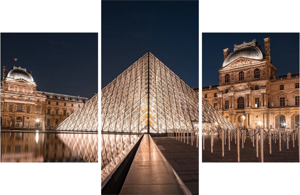 Kép - Louvre éjjel (90x60 cm)