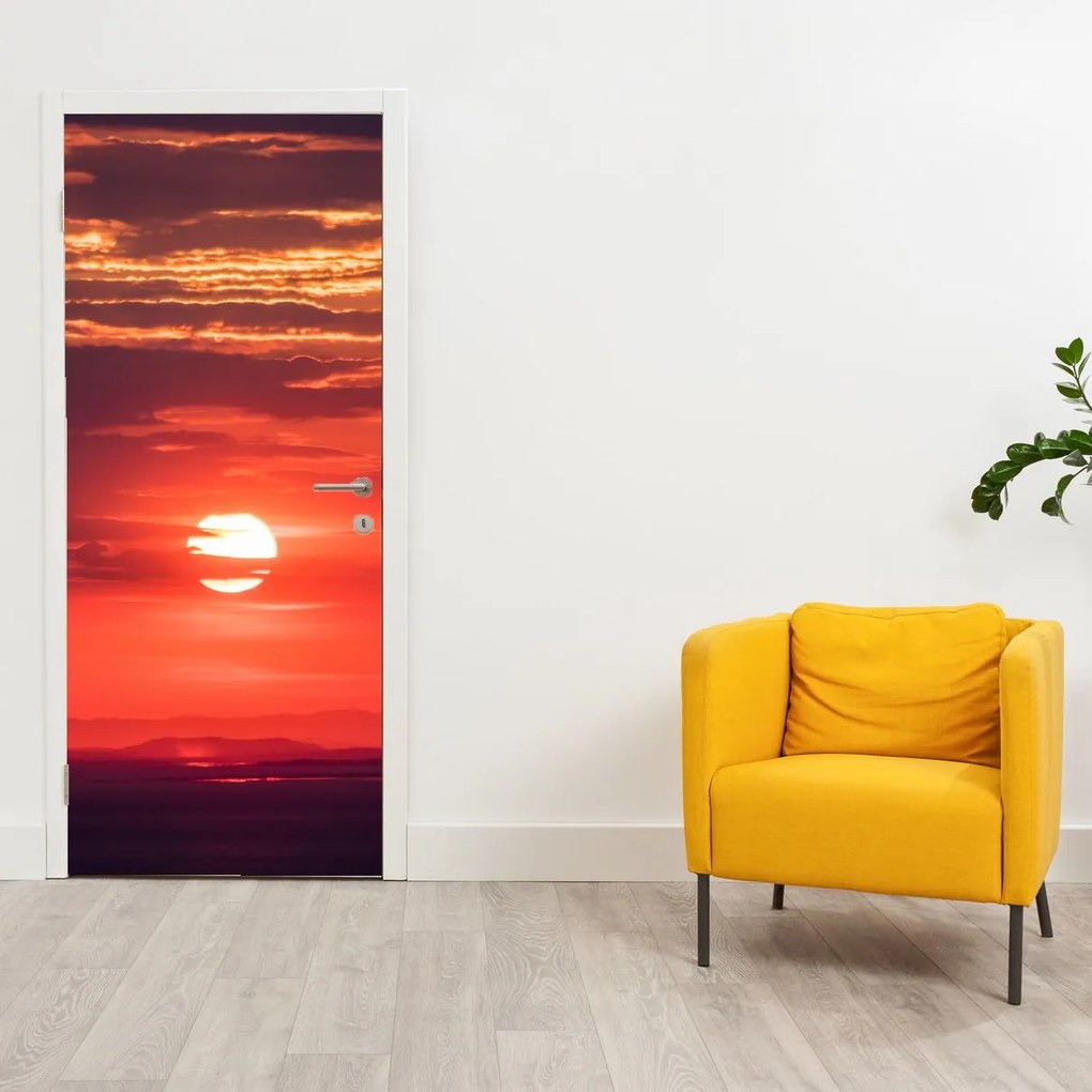 Fotótapéta ajtóra - Színes nap (95x205cm)