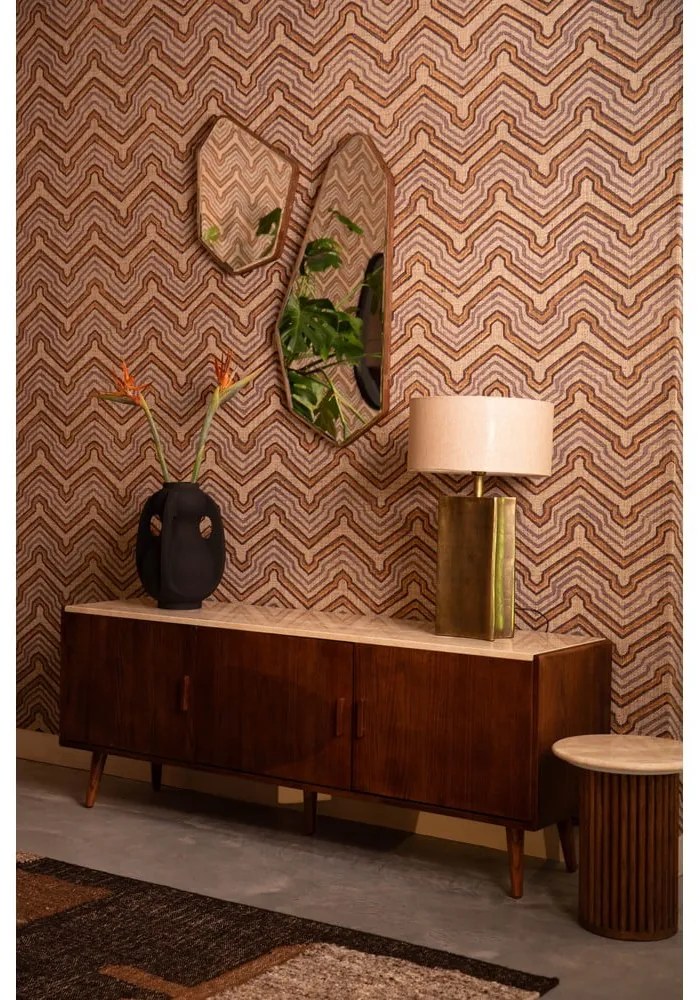 Fali tükör tömörfa kerettel 39,5x90 cm Basil – Dutchbone