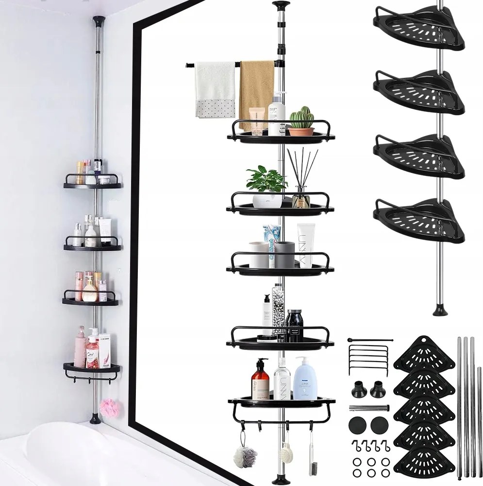 Teleszkópos Zuhanypolc, Sarokpolc, Zuhanypolc 95-300CM