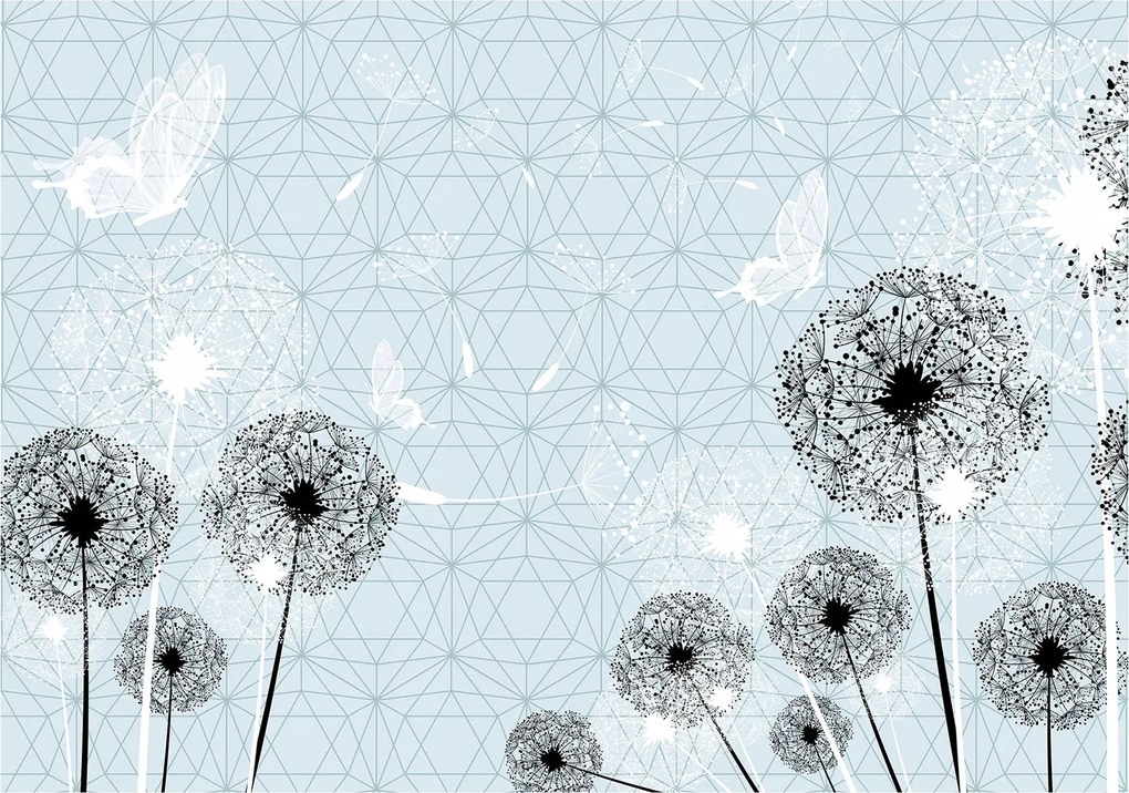 Fotótapéta Pitypang és pillangók vinil 416x290 Tavasz könnyedsége és frissessége +ragasztó