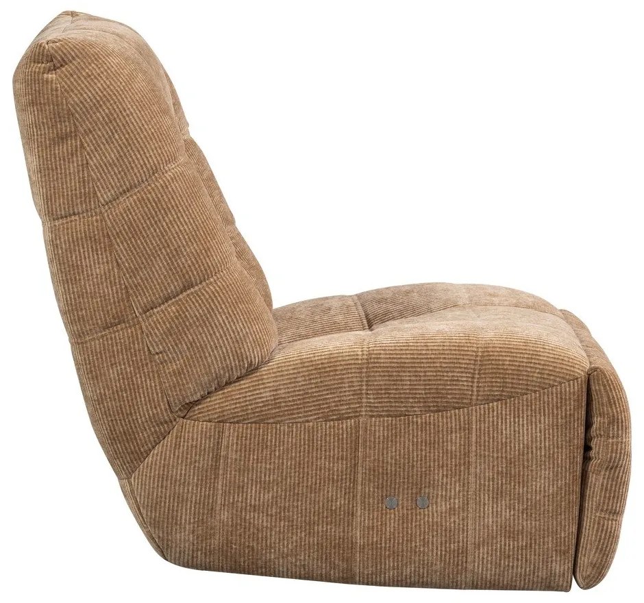 Világosbarna állítható kordbársony relaxációs fotel Hein – WOOOD