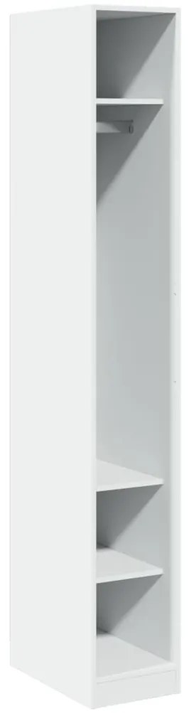 fehér szerelt fa ruhásszekrény 30 x 50 x 200 cm