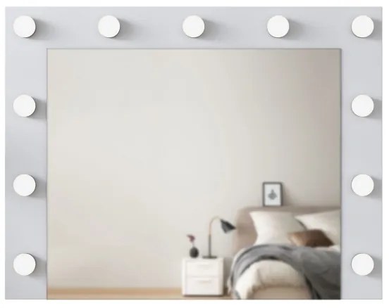 Fali tükör polccal RANI 90x71,8 cm fehér