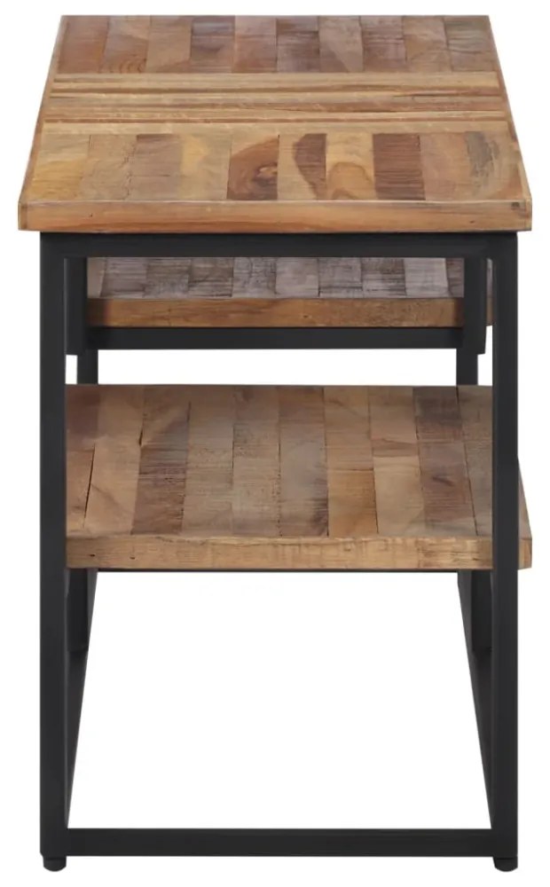 tömör újrahasznosított tíkfa TV-szekrény 110 x 30 x 39 cm
