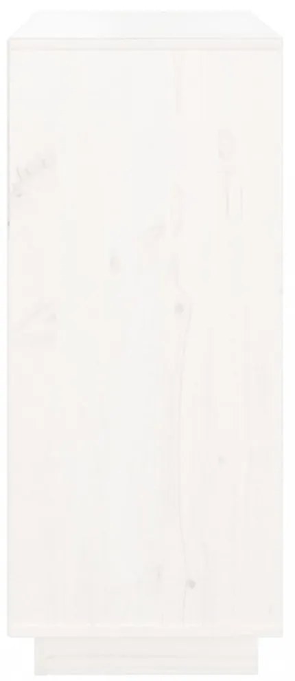 fehér tömör fenyőfa tálalószekrény 70x34x80 cm