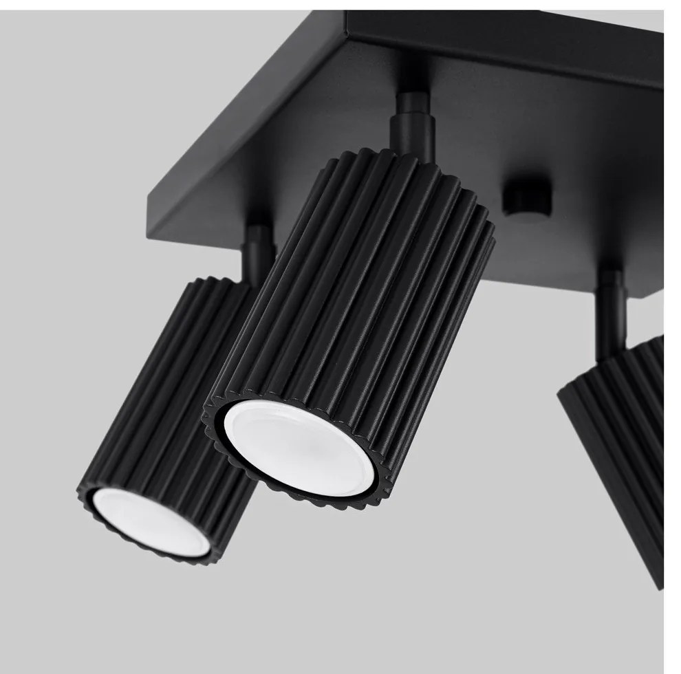 Fekete fém spotlámpa ø 6,5 cm Gleam – Sollux