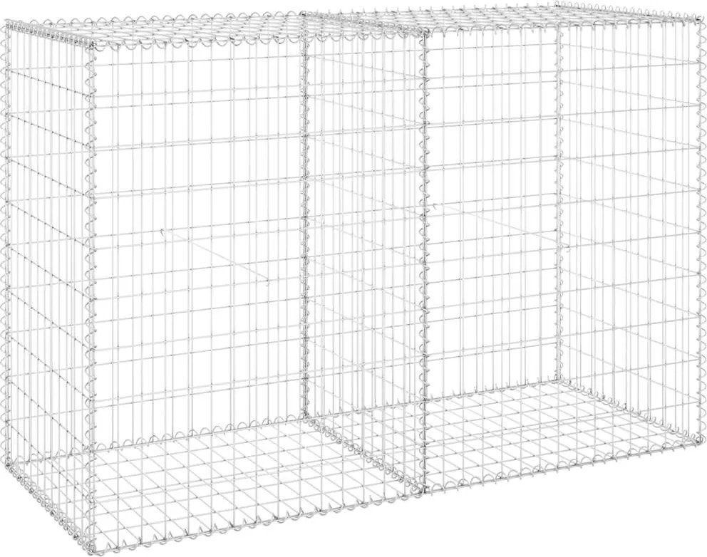 vidaXL horganyzott acél gabion fal fedéllel 150 x 60 x 100 cm