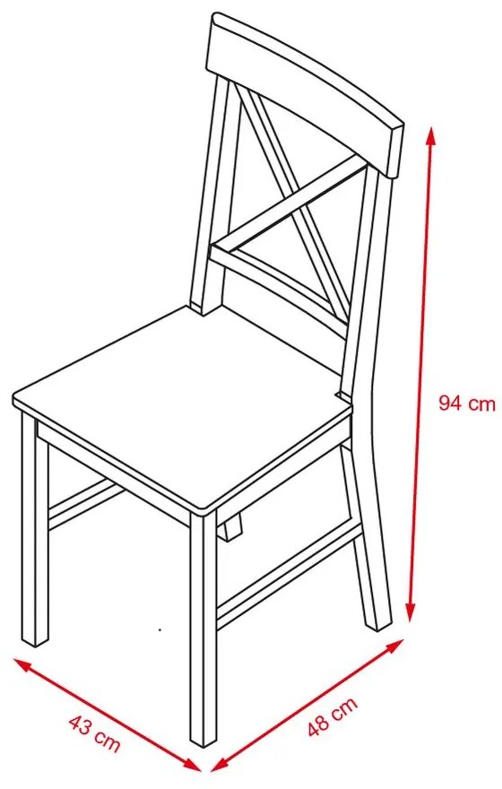 Catini KAMPALI Étkezőgarnitúra 4x szék + asztal - Fehér