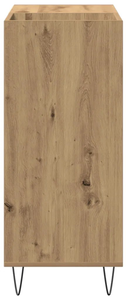 Rekordszekrény Fekete Tölgy 84,5x38x89 cm Műanyag Fa