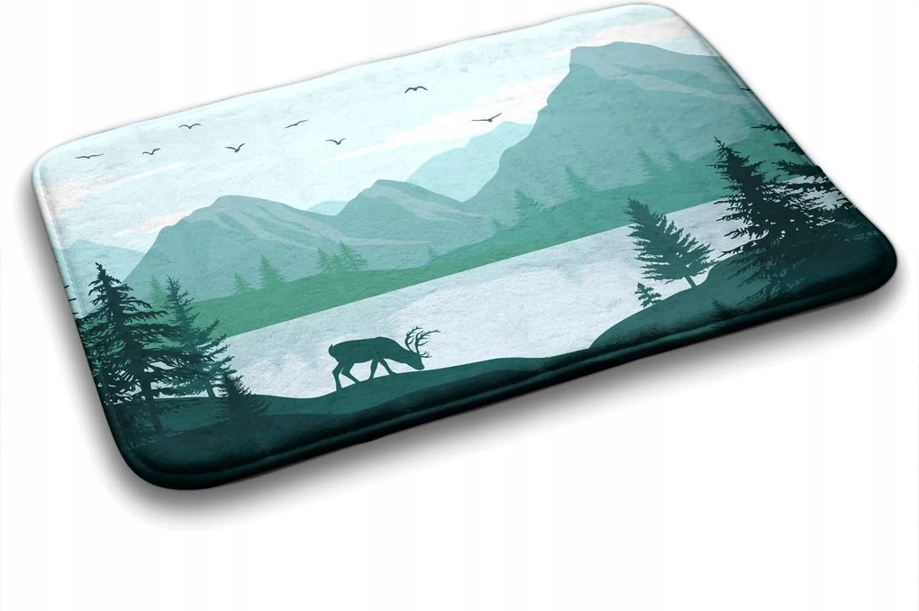 Gumírozott fürdőszobaszőnyeg Szarvas-hegy 90x60