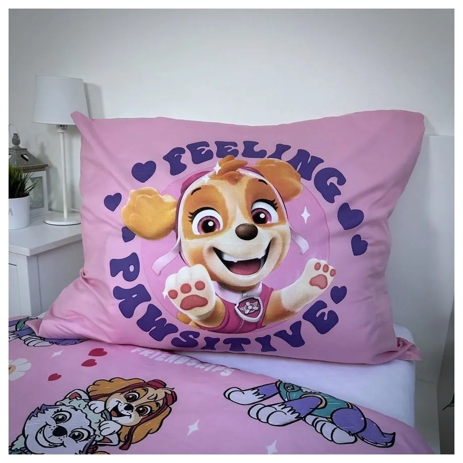 Egyszemélyes mikroszálas gyerek ágyneműhuzat 140x200 cm Paw Patrol – Jerry Fabrics