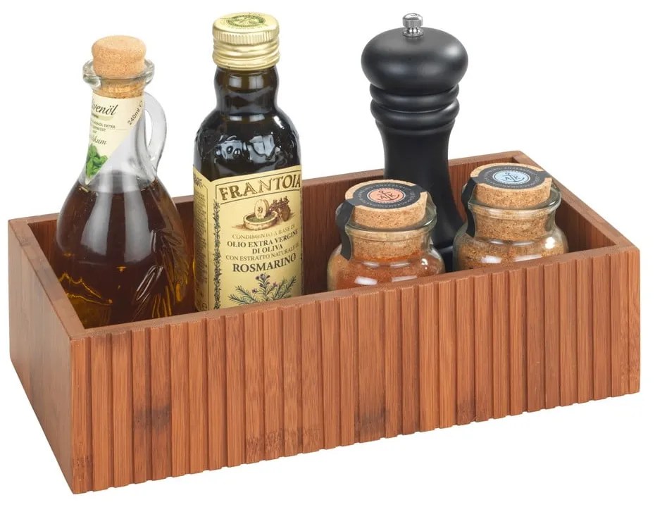 Natúr színű bambusz tárolódoboz 30x15x8 cm Mera – Wenko