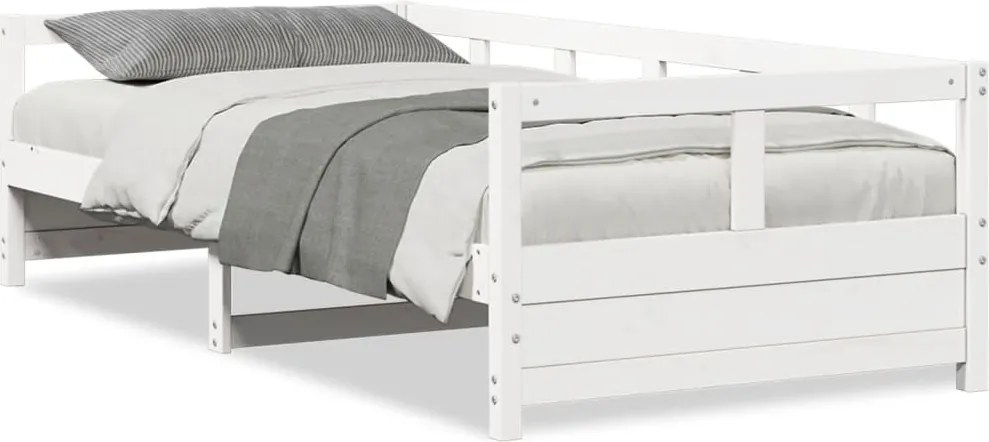 vidaXL fehér tömör fenyőfa kanapéágy matrac nélkül 90 x 200 cm