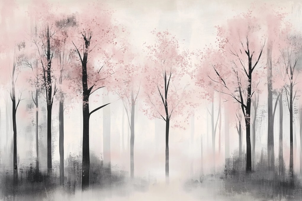 Fotótapéta Flizelina Természet Erdő Park Cseresznye Fák Sakura 152,5x104 ragasztó