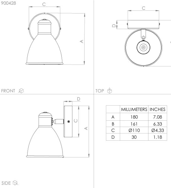 Eglo 900428 - LED fürdőszobai fali lámpa SAN PERI 1xGU10/3W/230V IP44